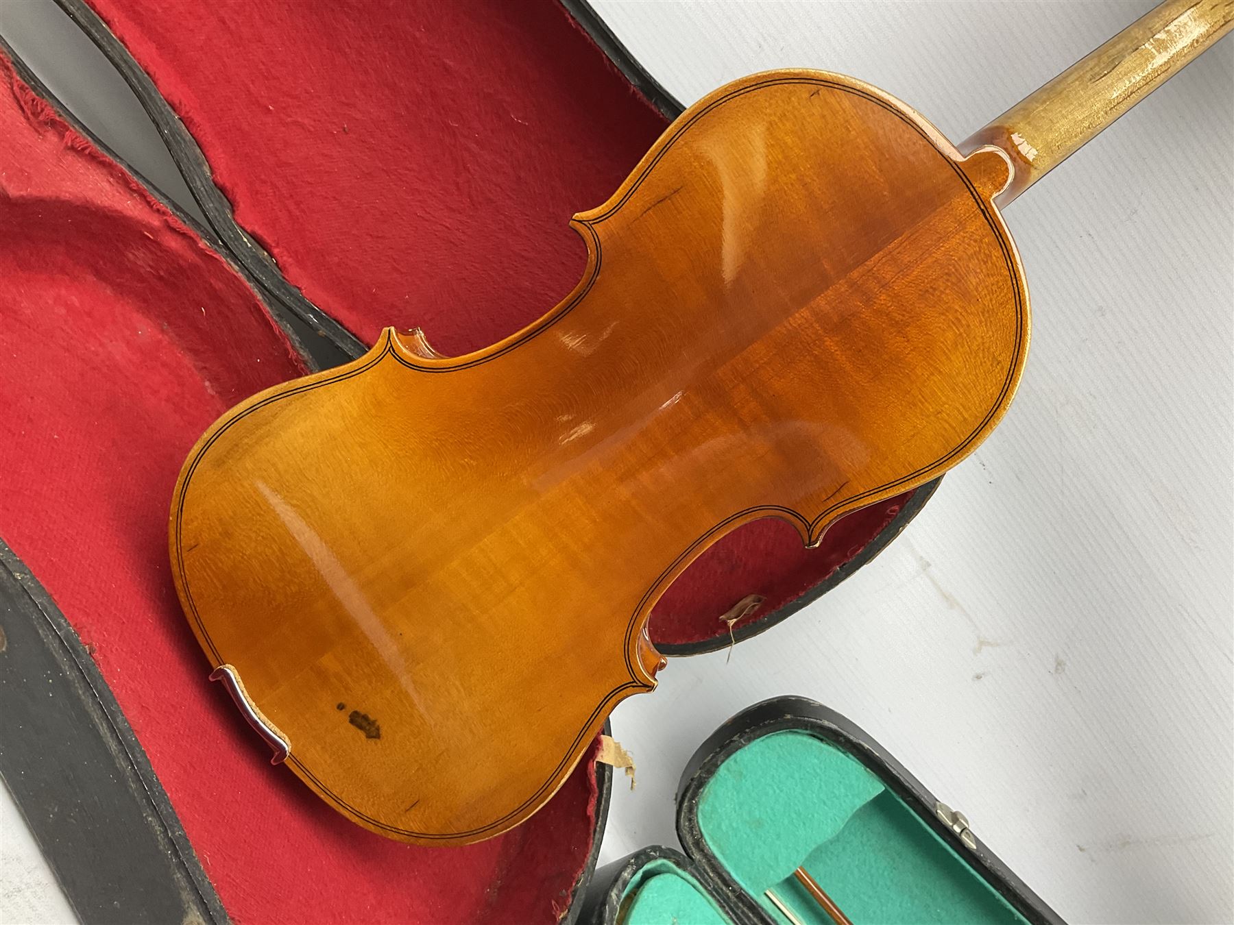 French violin for restoration with 36cm two-piece maple back and ribs and spruce top - Image 13 of 24