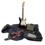 Electric guitar with carry case L100cm