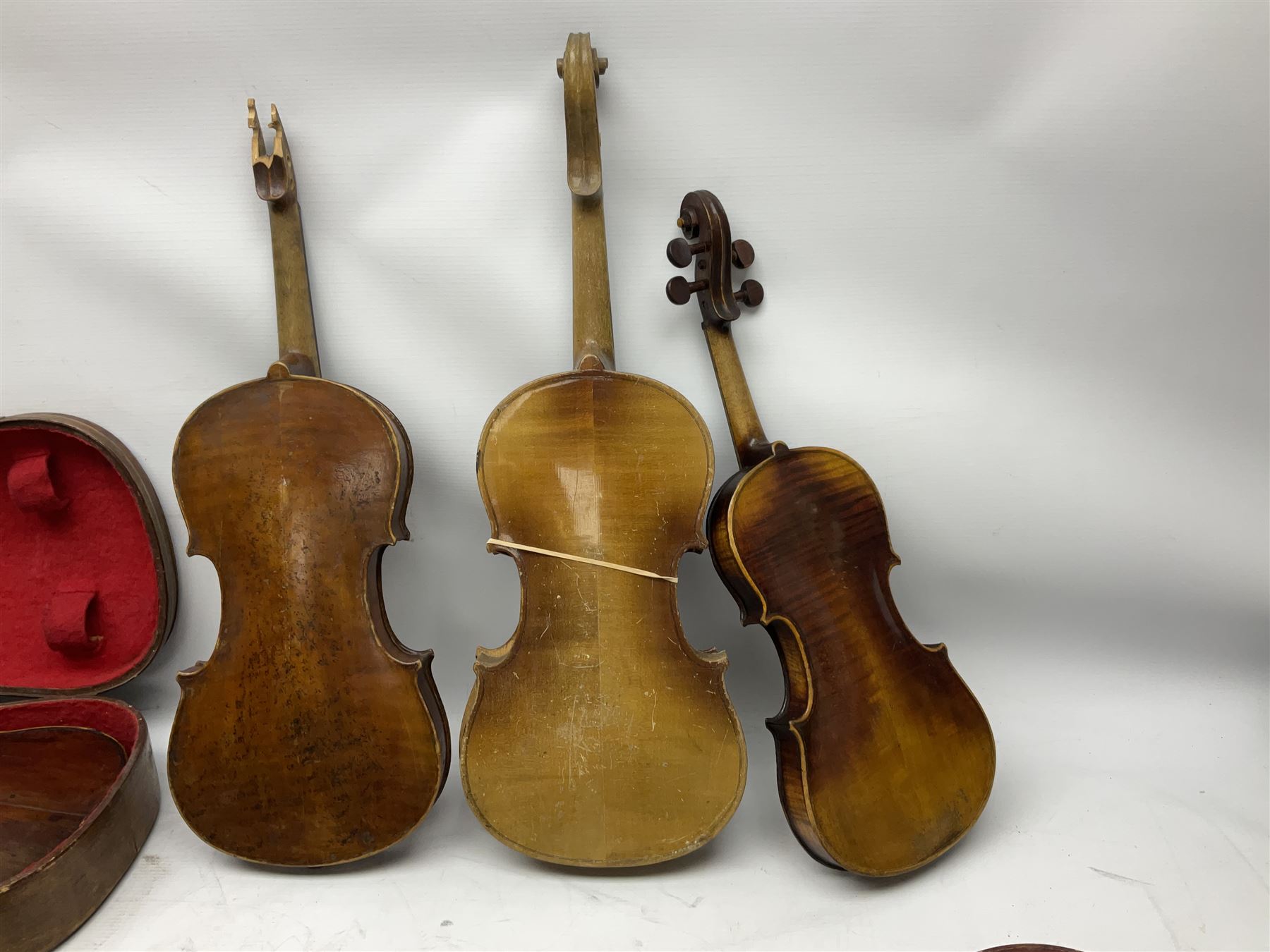 French violin for restoration with 36cm two-piece maple back and ribs and spruce top - Image 6 of 24