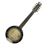 Early 20th century John Grey & Sons London eight-string banjo mandolin with 20cm (8") head L58cm