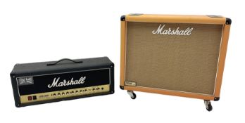 Marshall JCM 2000 dual super lead guitar amplifier head and a Marshall 1936 lead 2x12 speaker cabine