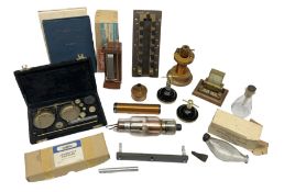 Collection of scientific and technical instruments etc including boxed 'Force on a Conductor' appara