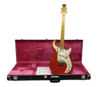 Burns Club Series Marquee electric guitar in fiesta red with maple fretboard; serial no.2002491 L100