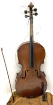 German Saxony three-quarter size cello for restoration