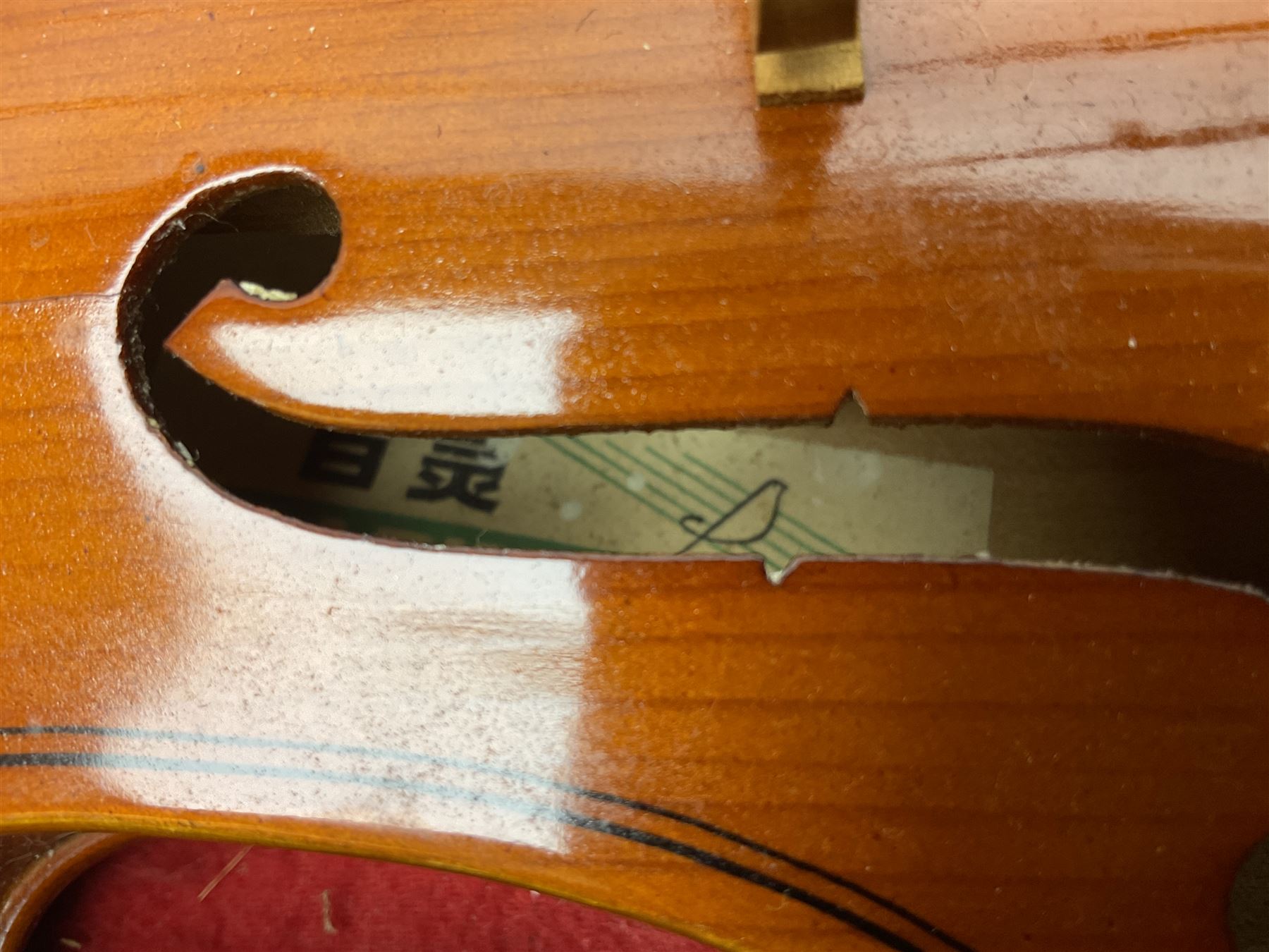 French violin for restoration with 36cm two-piece maple back and ribs and spruce top - Image 16 of 24