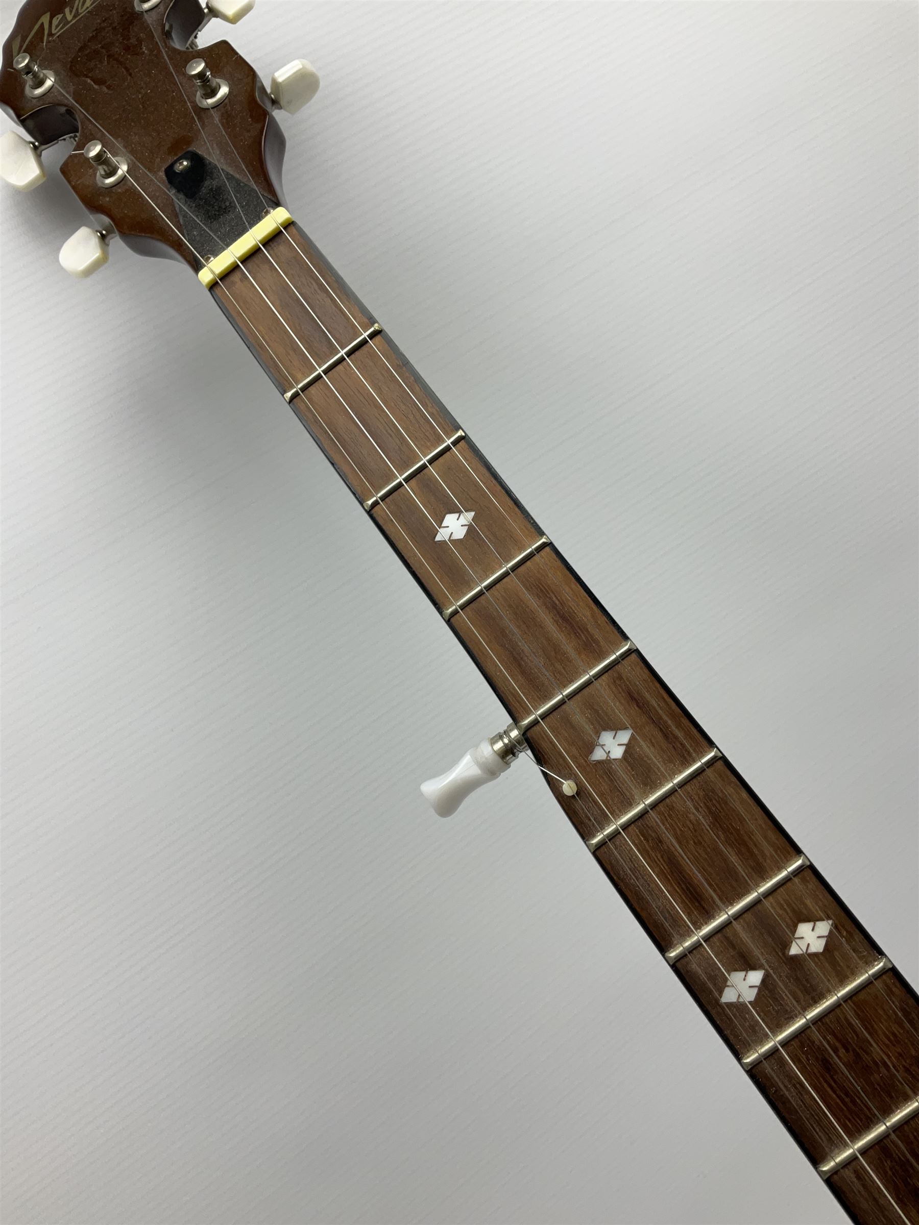 Nevada five string banjo with sapele mahogany back L99cm - Image 3 of 9