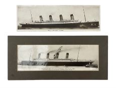 Titanic interest - Signal Series elongated real photographic postcard of RMS Titanic presumably sent