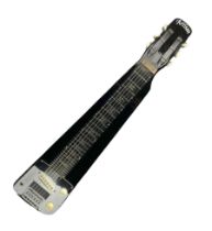 Artisan lap steel plank guitar in metallic black L74cm