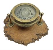Sestrel brass cased ships gimbal mounted compass