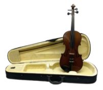 Late 19th/early 20th century Saxony violin with 36cm two-piece maple back and ribs and spruce top