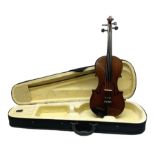 Late 19th/early 20th century Saxony violin with 36cm two-piece maple back and ribs and spruce top