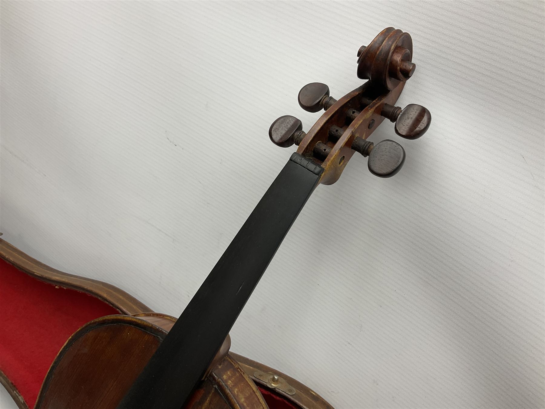 French violin for restoration with 36cm two-piece maple back and ribs and spruce top - Image 2 of 24