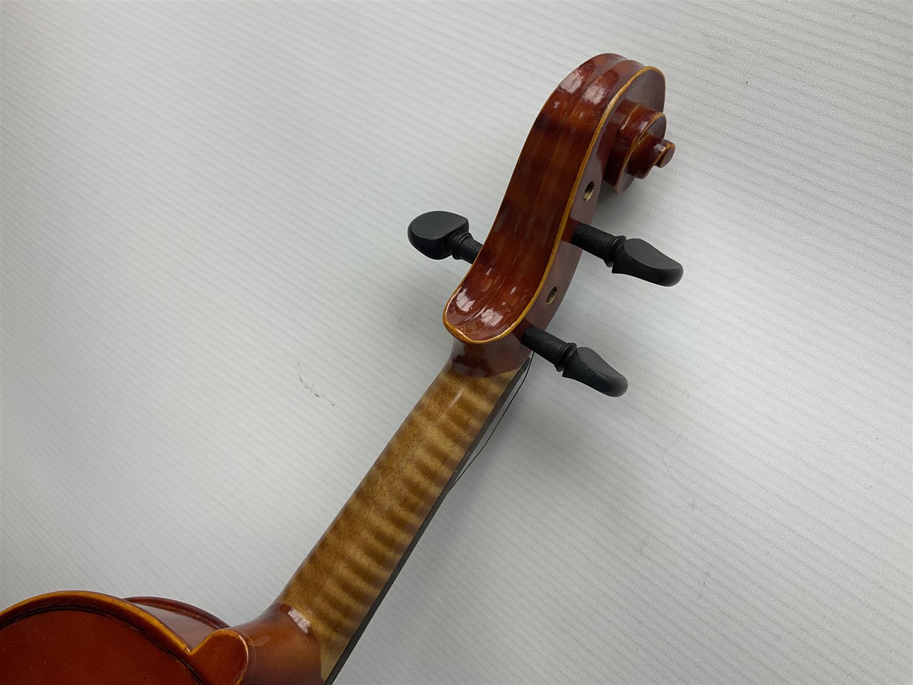 Late 19th century French violin for restoration and completion with 36cm two-piece maple back and ri - Image 5 of 19
