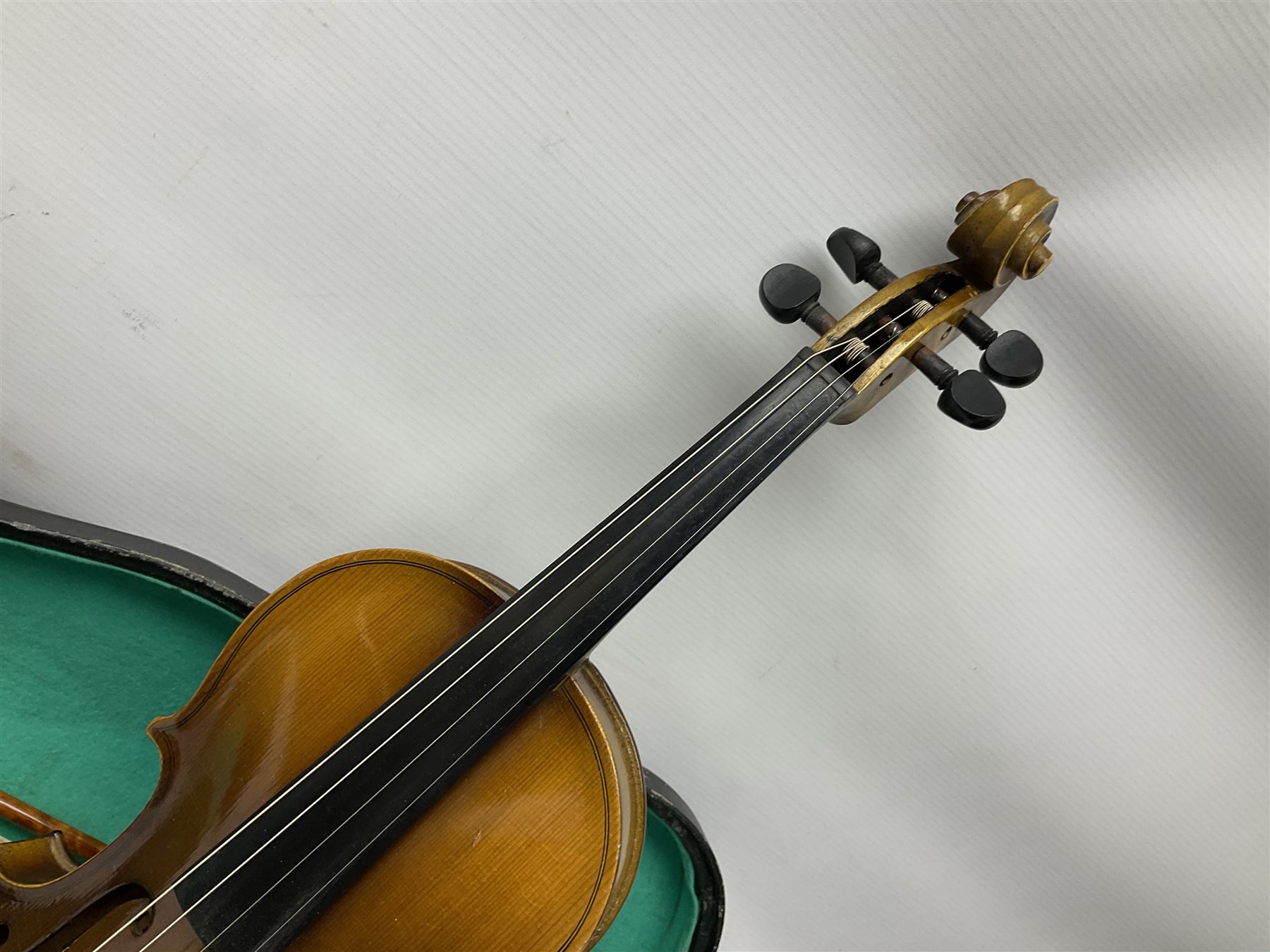 French violin for restoration with 36cm two-piece maple back and ribs and spruce top - Image 18 of 24