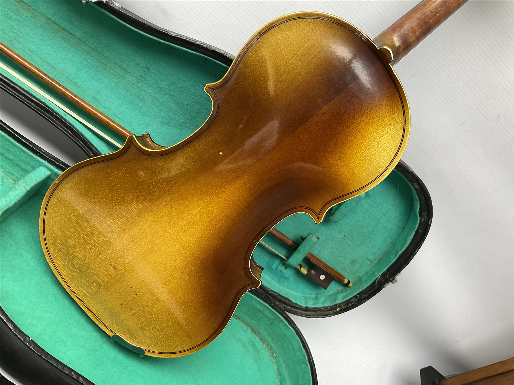 French violin for restoration with 36cm two-piece maple back and ribs and spruce top - Image 20 of 24