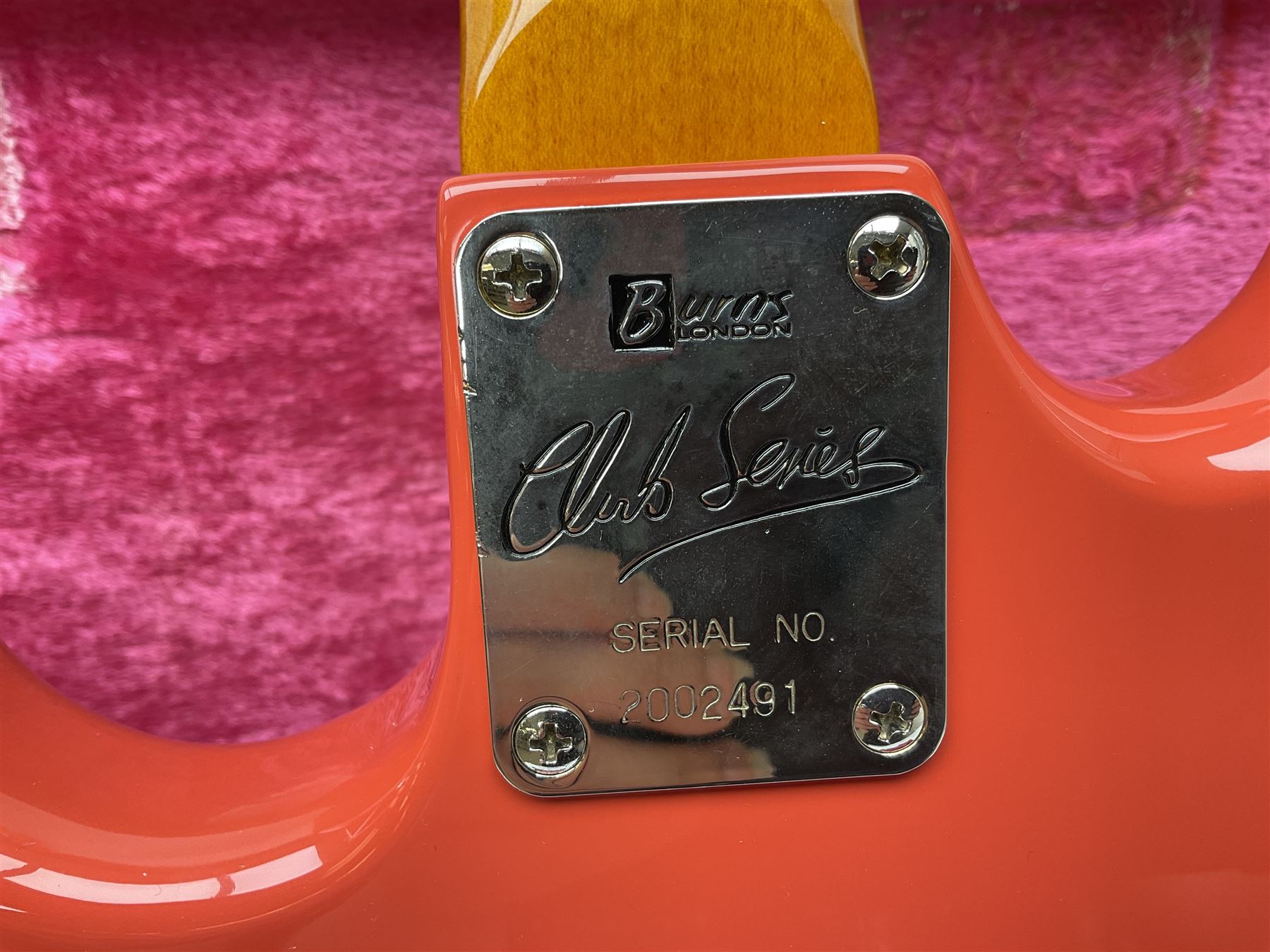 Burns Club Series Marquee electric guitar in fiesta red with maple fretboard; serial no.2002491 L100 - Image 8 of 17