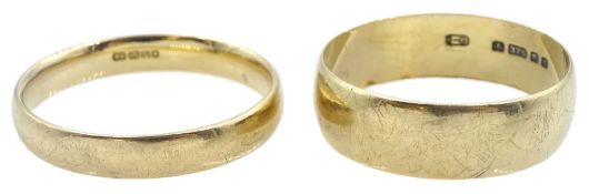 Two 9ct gold wedding rings