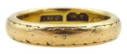 Edwardian 18ct gold wedding band