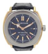 JeanRichard Terrascope pink gold and stainless steel automatic wristwatch