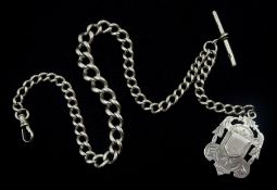 Victorian silver tapering Albert chain