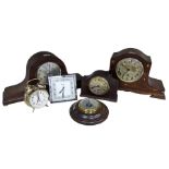 Barometer and spring driven mantle clock