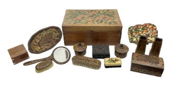 Folk art style dressing table set to include tray