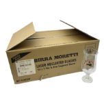 Set of 24 Birra Moretti pint glasses in original box