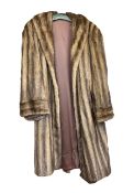 Full length ladies Musquash fur coat