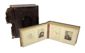 Victorian leather bound musical photo album