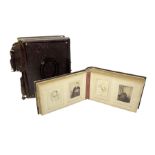 Victorian leather bound musical photo album