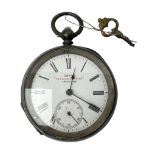 Silver cased pocket watch