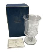 Edinburgh Crystal British Commonwealth Games 1970 goblet vase Edinburgh crystal goblet vase commemo