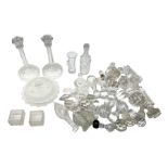 Group of 19th century and later clear glass decanter stoppers to include examples with cut decoratio