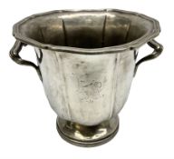 Silver plated Maple & Co champagne bucket with twin handles