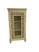 Painted wood display cabinet