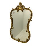 Mirror in gilt cast iron foliate frame