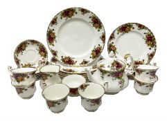 Royal Albert Old Country Roses pattern tea service for six place settings