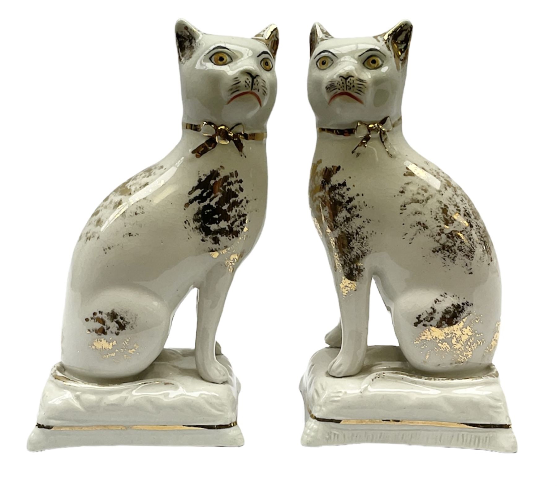 Pair of Victorian Staffordshire cats