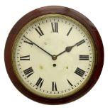 An unsigned 12" single fusee wall clock c1910
