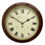 An unsigned 12" single fusee wall clock c1910