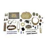 Collection of Victorian and later costume jewellery including pendants