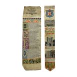 Two mid 19h century Coventry silk bookmarks