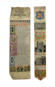 Two mid 19h century Coventry silk bookmarks