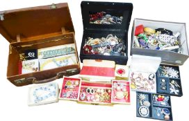 Collection of silver and costume jewellery including earrings