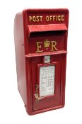 Reproduction red painted cast iron postbox