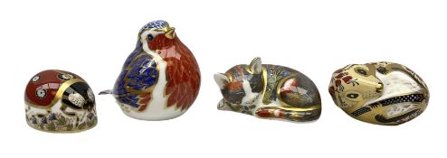 Four Royal Crown Derby paperweights