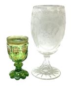19th century presentation glass goblet