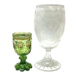 19th century presentation glass goblet