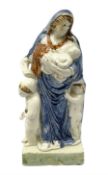 Late 18th century Prattware figure representing Charity