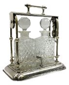 Early 20th century silver plated tantalus by John Grinsell & Sons of Birmingham